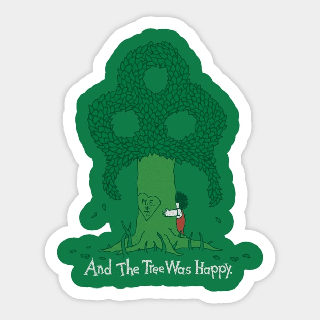 And The Tree Was Happy Sticker by BeanePod